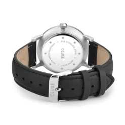 Montre Homme Cluse Aravis leather silver black