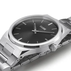 montre homme cluse Vigoureux acier argenté