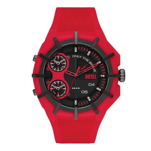 Montre Homme DIESEL FRAMED Silicone Rouge