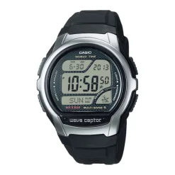 montre homme digitale CASIO WOLRD TIME silicone noir WV-58R-1AEF