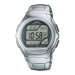 Montre Homme digitale CASIO WOLRD TIME acier argenté WV-58RD-1AEF