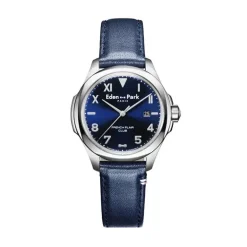 Montre Homme EDEN PARK FRENCH FLAIR CLUB Cuir Bleu