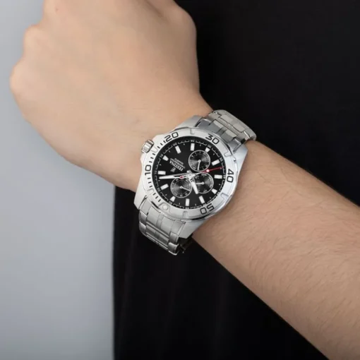 montre homme festina acier argenté
