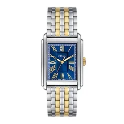 Montre Homme FOSSIL CARRAWAY BLEU Acier Bicolore
