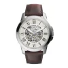 Montre homme FOSSIL GRANT automatique chronographe Cuir Brun