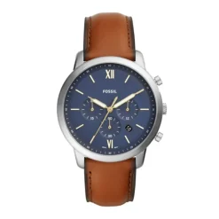 Montre homme FOSSIL NEUTRA chronographe Cuir Marron