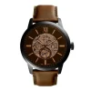 Montre homme FOSSIL TOWNSMAN automatique Cuir Brun