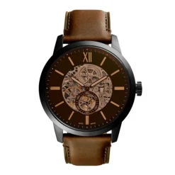 Montre homme FOSSIL TOWNSMAN automatique Cuir Brun