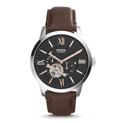 Montre Homme Fossil Townsman Automatique Cuir Brun