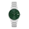 Montre Homme LACOSTE CROCORIGIN VERT Acier Argenté