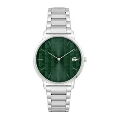 Montre Homme LACOSTE CROCORIGIN VERT Acier Argenté