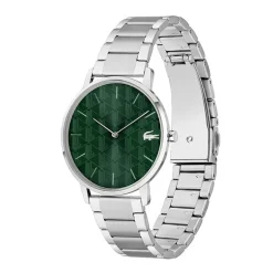 Montre Homme LACOSTE CROCORIGIN VERT Acier Argenté