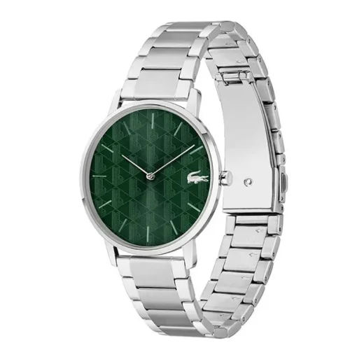 Montre Homme LACOSTE CROCORIGIN VERT Acier Argenté