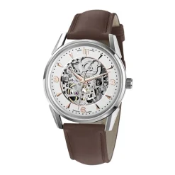 Montre Homme LIP HIMALAYA 40 Squelette Automatique Cuir Marron