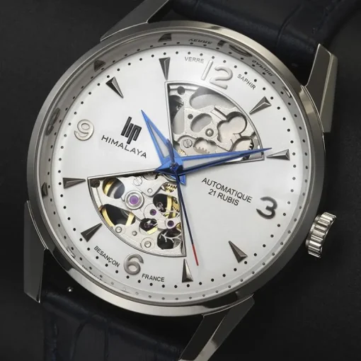 Montre Homme LIP HIMALAYA SABLIER Cuir Bleu