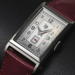 montre homme LIP T18 cuir rouge