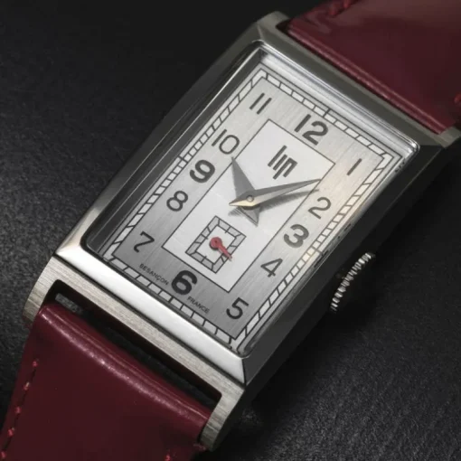 montre homme LIP T18 cuir rouge