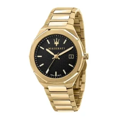 montre homme MASERATI acier doré