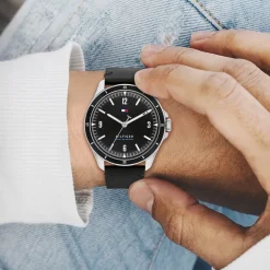 Montre Homme Maverick TOMMY HILFIGER Cuir Noir