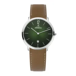 montre homme MICHEL HERBELIN CITY cuir marron 19515AP16GD