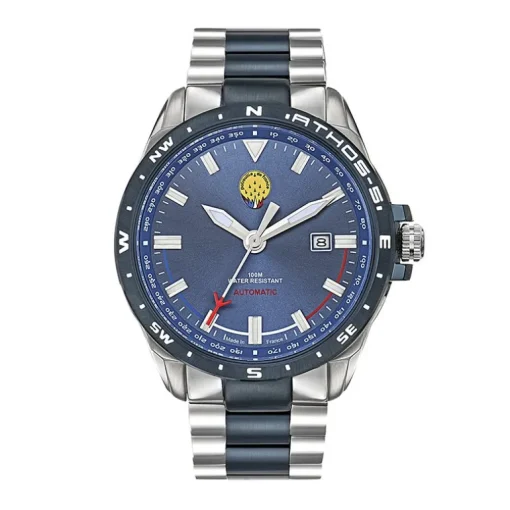 Montre Homme Patrouille de France Athos 5 acier bleu et argenté