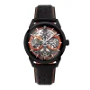 Montre Homme PIERRE LANNIER MONARCK Noir Cadran Noir Bracelet Cuir Noir 347A433