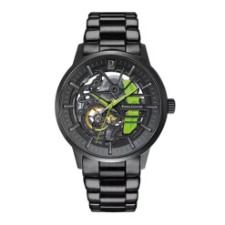 Montre Homme PIERRE LANNIER PADDOCK Noir Cadran Noir Bracelet Acier Noir 344A479
