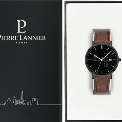 Montre Homme PIERRE LANNIER DATA Cuir Brun