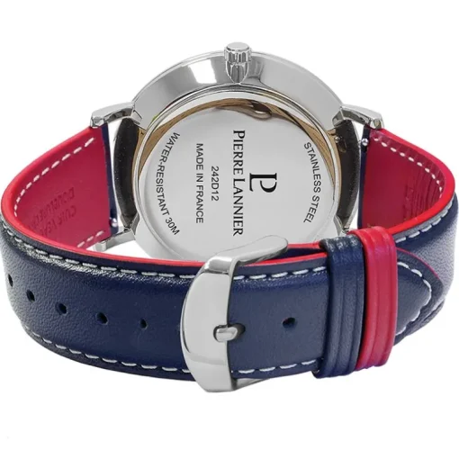 Montre Homme PIERRE LANNIER DATA Cuir Bleu