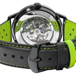 Montre Homme PIERRE LANNIER PADDOCK Cadran Noir Bracelet Cuir Noir 341A477
