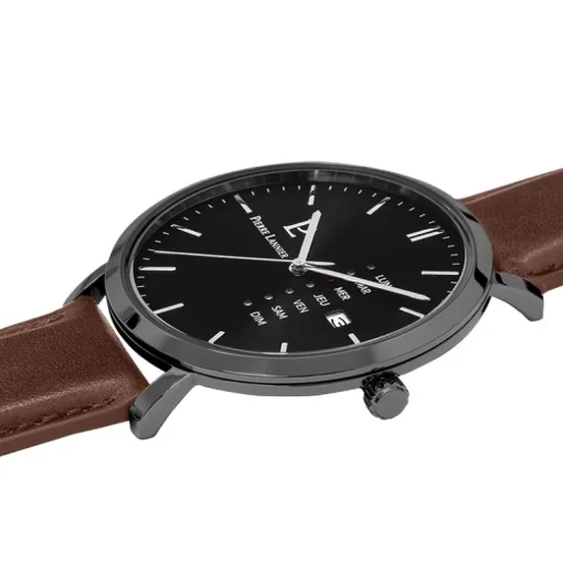 Montre Homme PIERRE LANNIER DATA Cuir Brun