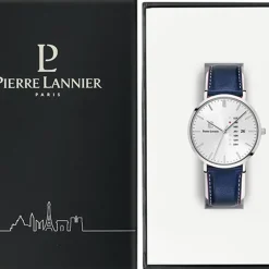 Montre Homme PIERRE LANNIER DATA Cuir Bleu