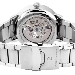 Montre Homme PIERRE LANNIER AUTOMATIC Argenté Cadran Vert Bracelet Acier Argenté 317B171