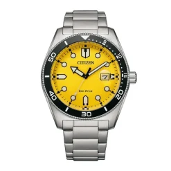 Montre Homme Quartz Solaire CITIZEN SUNSET ECODRIVE Acier Argenté