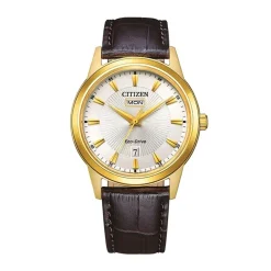 Montre Homme Quartz Solaire CITIZEN CLASSIC ELEGANT Cuir Brun