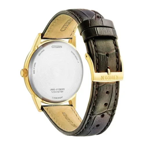 Montre Homme Quartz Solaire CITIZEN CLASSIC ELEGANT Cuir Brun