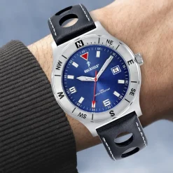 Montre Homme Ruckfield Cuir Bleu