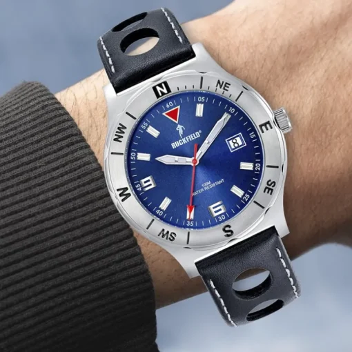 Montre Homme Ruckfield Cuir Bleu