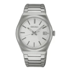 Montre Homme SEIKO CLASSIQUE BLANC Acier Argenté