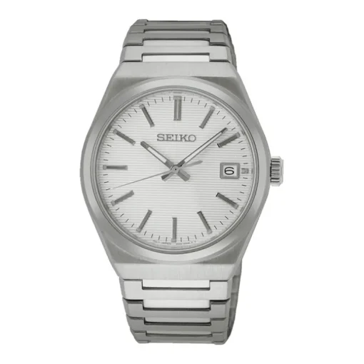 Montre Homme SEIKO CLASSIQUE BLANC Acier Argenté