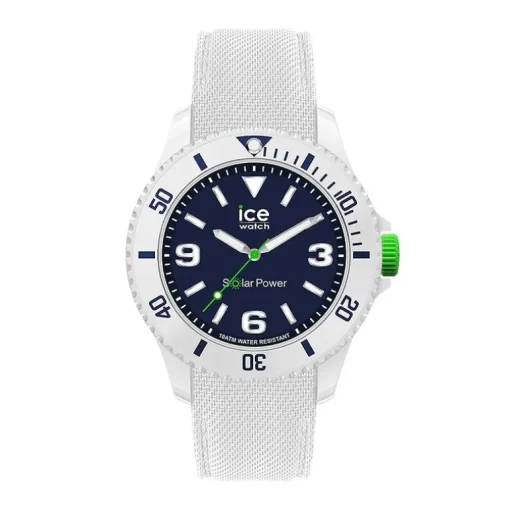 Montre Homme Solaire M ICE SIXTY NINE SOLAR WHITE BLUE Silicone Blanc