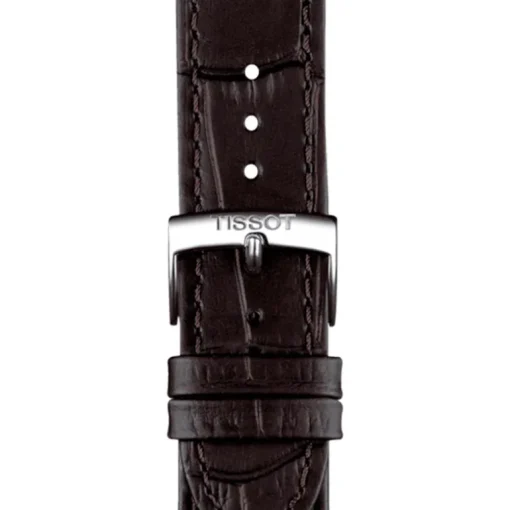 Montre homme Tissot PR 100 40mm acier argenté cuir brun T1504101603100