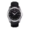 Montre homme Tissot Seul le temps T-Classic Couturier acier argenté cuir noir T0354101605100