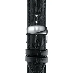 Montre Homme TISSOT TRADITION Acier argenté Cuir Noir T0636101605800