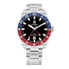 Montre Homme TOMMY HILFIGER TH85 GMT NOIR Acier Argenté