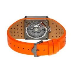 Montre Mixte automatique Lip Big TV Squelette Cuir Orange 671660