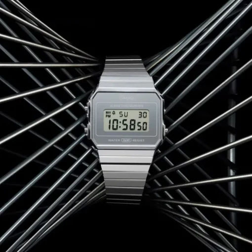 Montre mixte Casio Digiale Iconic acier argenté A700WEV-7AEF