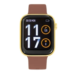 Montre Mixte Connectée TEKDAY DORE Silicone Brun