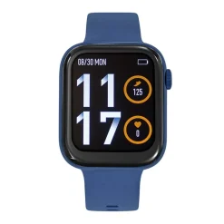 Montre Mixte Connectée TEKDAY NOIR Silicone Bleu