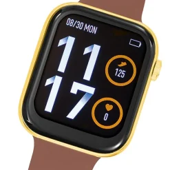 Montre Mixte Connectée TEKDAY DORE Silicone Brun